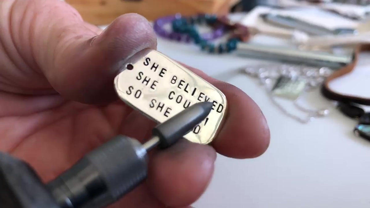 Making Sterling Silver She Believed She Could So She Did Dog Tag Necklace