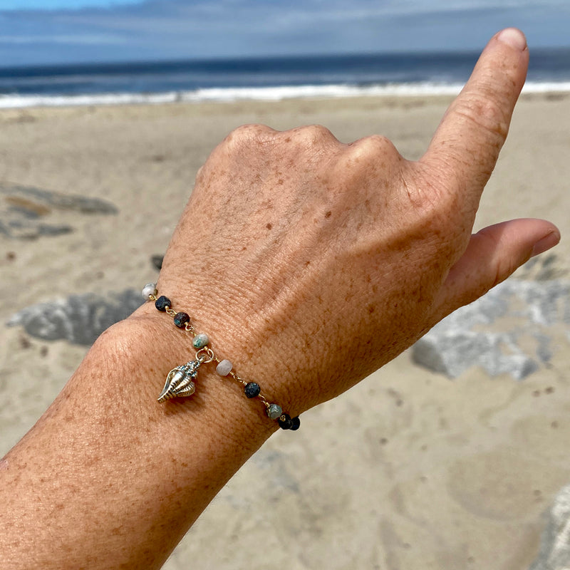 Mother Earth Bracelet with Sea Shell Beach Charm