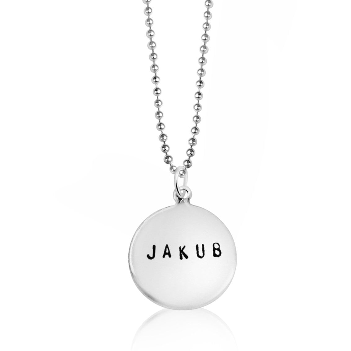 Simple and Stylish Personalized Sterling Silver Name Charm Necklace