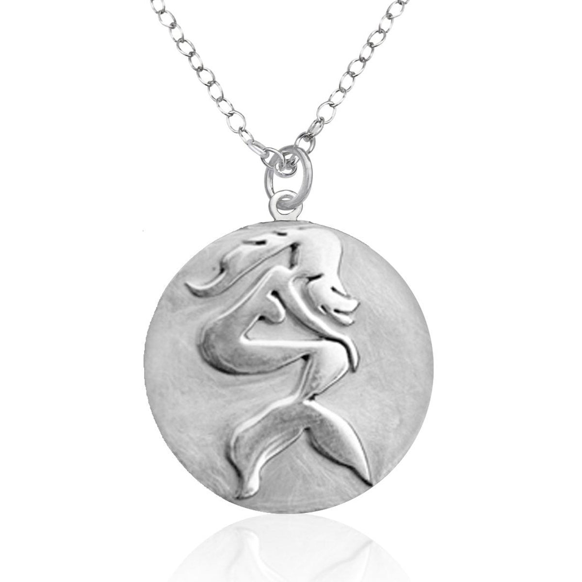 Sterling Silver Sitting Mermaid Ocean Inspired Necklace from the Miss Scuba Jewelry Collection