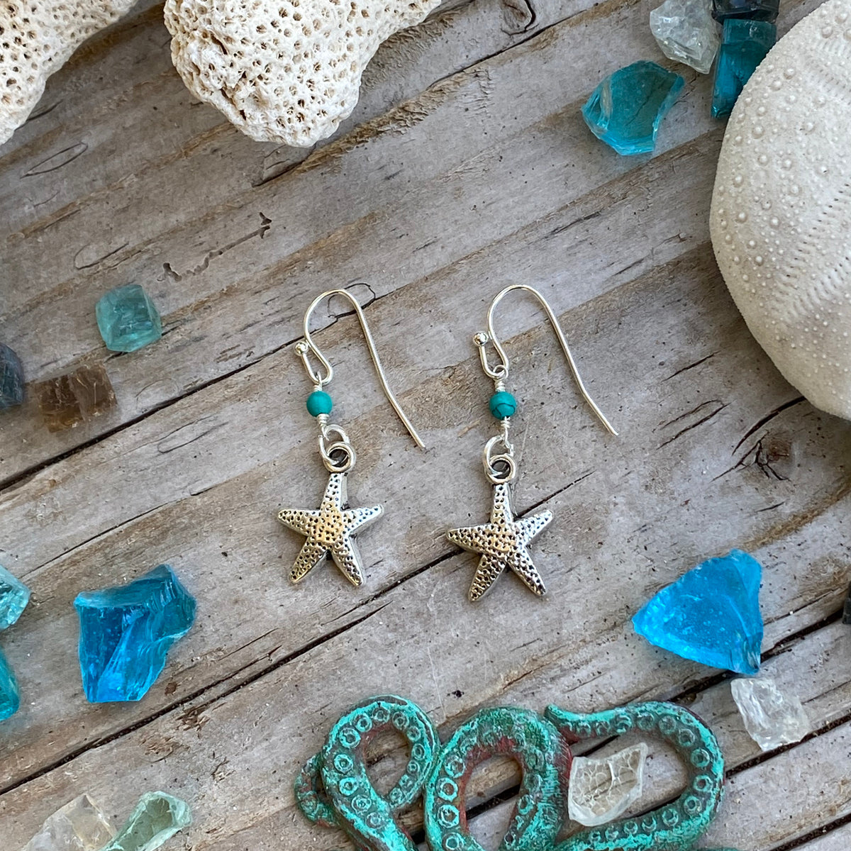 Real Shell Earing Real Starfish And Shell Earrings