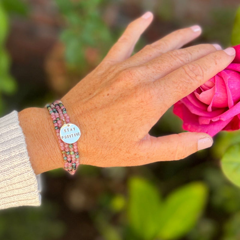 Stay Positive Tourmaline Wrap Bracelet - Main Image