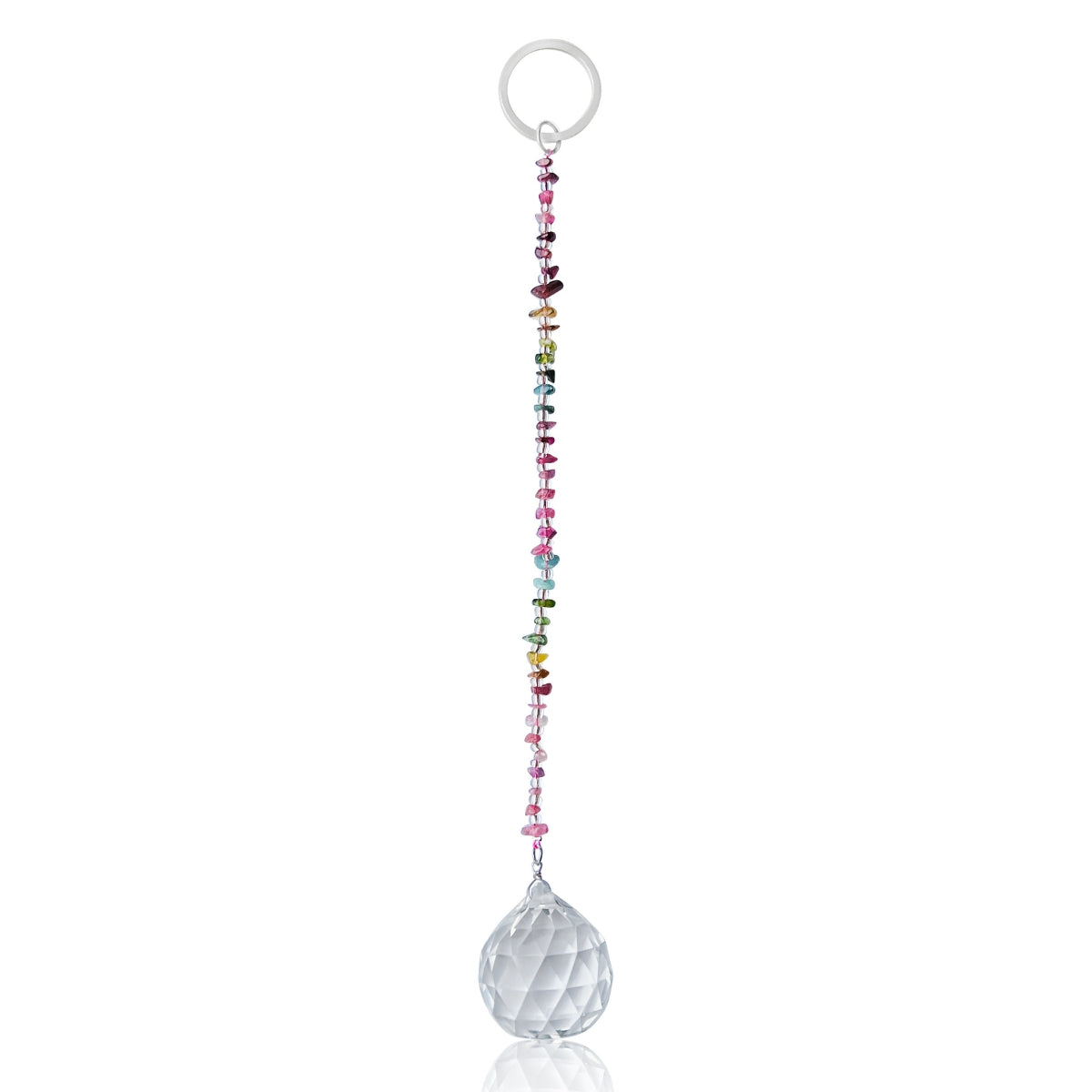 Use this Crystal Sun Catcher - Rainbow Maker as a keychain. These suncatchers are made with crystal gemstones. It's not only perfect rainbow maker and wall hanging as home decor but also nice crystal gift as it boosts us with positivity, rainbow happiness and chakra healing power! I hope they light up your day! 