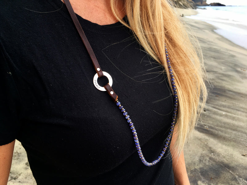 Serenity Tanzanite Inhale - Exhale Necklace to Celebrate Individuality