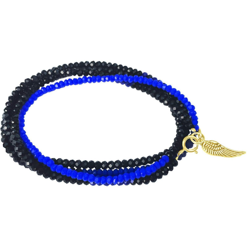 Thin Blue Line Wrap Bracelet - Supporting LAPD Newton Area Youth Programs