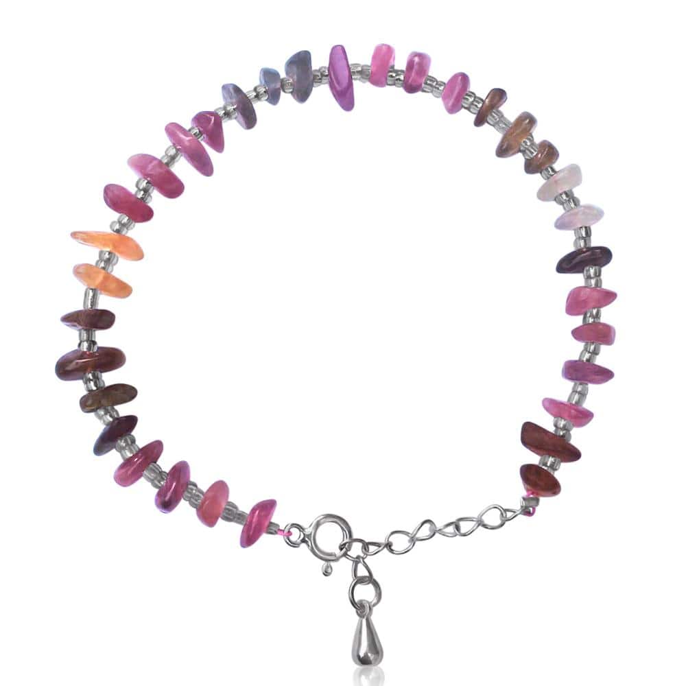 Rainbow Chakra Tourmaline Bracelet for Self Love.