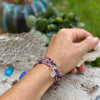 Emotional Healing Rainbow Chakra Tourmaline Wrap Bracelet for Self Love with a Clear Crystal. If  you don't love yourself, you can not love others. Self Love, Forgiveness. Pregnancy Bracelet, Hormone Balance Bracelet. 