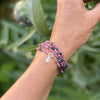 Emotional Healing Rainbow Chakra Tourmaline Wrap Bracelet for Self Love with a Clear Crystal. If  you don't love yourself, you can not love others. Self Love, Forgiveness. Pregnancy Bracelet, Hormone Balance Bracelet. 