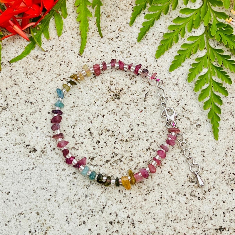 Emotional Healing Rainbow Chakra Tourmaline Bracelet for Self Love. One size fits all with adjustable clasp for the perfect fit. If you don't love yourself, you can not love others. Self Love, Forgiveness. Pregnancy Bracelet, Hormone Balance Bracelet. 
