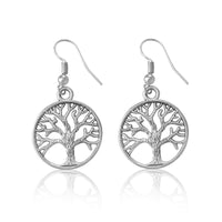 Silver Earrings with Silver EP Tree of Life for Grounding