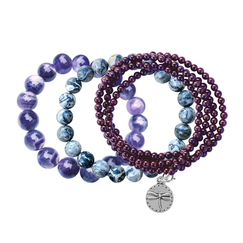 Try New Things Gemstone Intention Bracelet Stack