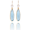 Aquamarine Crystal Gold Filled Earring for Courage
