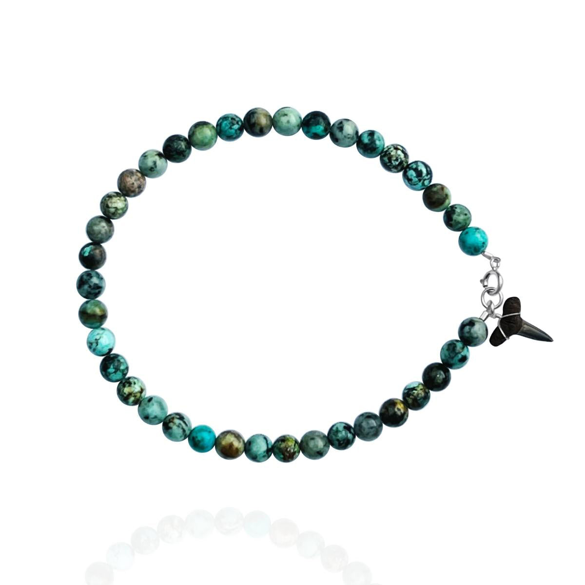 Adventurous Nature - Turquoise Anklet   Turquoise is believed to bring luck and to possess powers, including the ability to promote wealth, attract love and bring happiness.